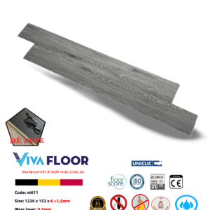 Sàn nhựa SPC 7,5ly Vivafloor V611