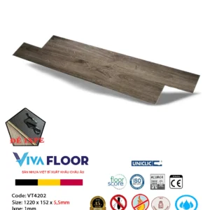 Sàn nhựa spc 5,5ly Vivafloor V4202