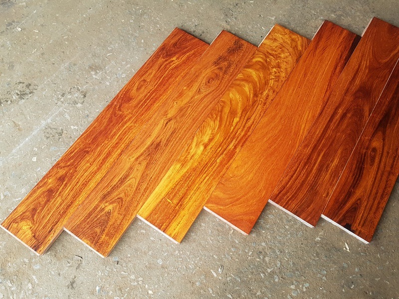 Sàn Gỗ Gõ Đỏ Lào 15mm - 600x90