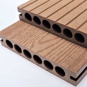 Sàn gỗ nhựa ngoài trời 140x25 wood, sàn giả gỗ ngoài trời lỗ tròn